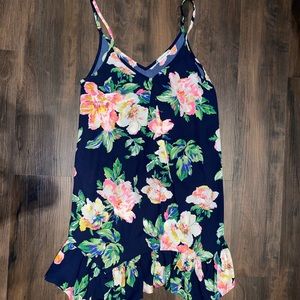 Floral navy dress